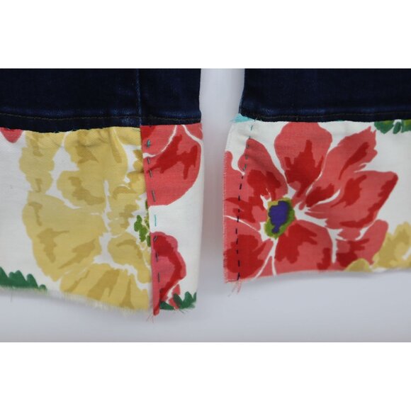 Levis 529 Bootcut Jeans Upcycled Reworked Boho Hipie Flared Size 16 Wide Legs - Picture 10 of 16